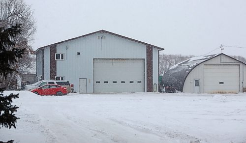 MIKE DEAL / WINNIPEG FREE PRESS
Structures on the Birkland Farms Ltd property which is south of Winkler, MB, close to the U.S. border.
211208 - Wednesday, December 08, 2021.