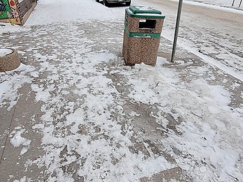 Canstar Community News Winnipegs city sidewalks are often not ploughed or cleared as quickly as its streets and roadways.