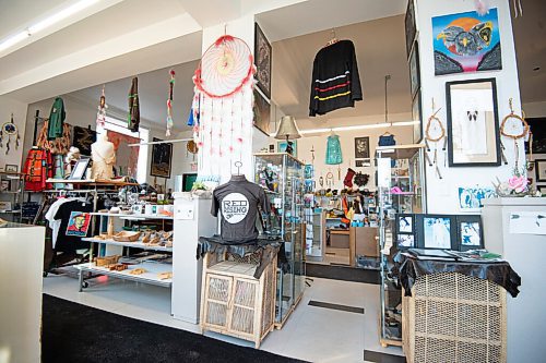 Mike Sudoma / Winnipeg Free Press
Proulxs shop is home to all kinds of hand crafted pieces such as dream catchers, moccasins, carvings, and traditional clothing items made to fit.
December 13, 2021