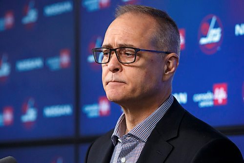 MIKE DEAL / WINNIPEG FREE PRESS
Winnipeg Jets head coach Paul Maurice during his last media call after announcing his resignation Friday morning. 
211217 - Friday, December 17, 2021.