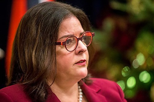 MIKAELA MACKENZIE / WINNIPEG FREE PRESS

Manitoba Premier Heather Stefanson sits with Free Press reporter Carol Sanders during a year-end interview at the Legislative Building Tuesday, December 21, 2021.
