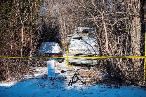 MIKAELA MACKENZIE / WINNIPEG FREE PRESS

Police investigate a scene where human remains were found in Oakville, Manitoba on Wednesday, Dec. 22, 2021. For Chris Kitching story.
Winnipeg Free Press 2021.