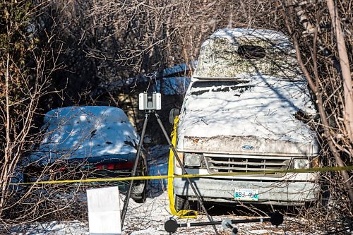 MIKAELA MACKENZIE / WINNIPEG FREE PRESS

Police investigate a scene where human remains were found in Oakville, Manitoba on Wednesday, Dec. 22, 2021. For Chris Kitching story.
Winnipeg Free Press 2021.