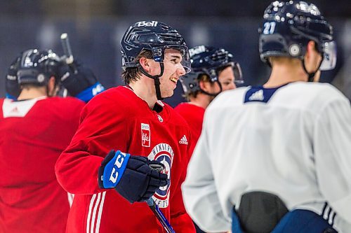 MIKAELA MACKENZIE / WINNIPEG FREE PRESS

Ville Heinola (14) skates at Jets practice at the Canada Life Centre in Winnipeg on Monday, Dec. 27, 2021.  For Mike McIntyre story.
Winnipeg Free Press 2021.