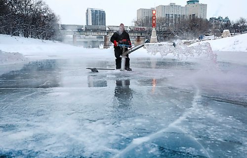RUTH BONNEVILLE / WINNIPEG FREE PRESS

Local - Standup 

The Forks maintenance crews flood the skating trail along the Assiniboine River near the Forks in preparation for their new season of skating. Holes were drilled through the thick layer of ice (approx. 12 - 18 inches in thickness) and water from below the ice was pumped onto the ice to create a smooth skating surface.  If all goes well they are planning to open for the season by 1pm on New Year's Day. 

Dec 30th,,  2021
