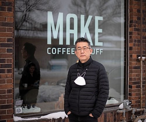 JESSICA LEE / WINNIPEG FREE PRESS

Jae-Sung Chon, owner of MAKE Coffee + Stuff, poses for a photo at his shop on January 3, 2022.









