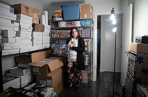 JESSICA LEE / WINNIPEG FREE PRESS

Marla Aronovitch, owner of Marlas Puzzle Pantry, is photographed on January 4, 2022 at her home in her pantry which contains her stock of puzzles. Before COVID-19, she started selling puzzles and her business really took off during the pandemic.

Reporter: Dave









