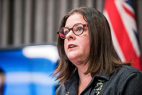 MIKAELA MACKENZIE / WINNIPEG FREE PRESS

Premier Heather Stefanson speaks at a press conference announcing a week of remote learning in Winnipeg on Tuesday, Jan. 4, 2022. For Maggie/Carol story.
Winnipeg Free Press 2021.