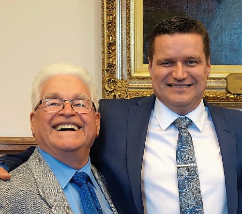 Canstar Community News Radisson MLA James Teitsma is pictured here with his father, Dennis, who served as a parole officer for 25 years. Dennis passed away in 2018.