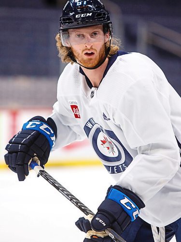 MIKE DEAL / WINNIPEG FREE PRESS
Winnipeg Jets' Kyle Connor (81) during practice at Canada Life Centre Tuesday morning.
220111 - Tuesday, January 11, 2022.