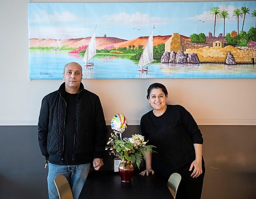 JESSICA LEE / WINNIPEG FREE PRESS

House of Taste restaurant owners Mamdouh Hanna (left) and Mariam are photographed on January 12, 2022 at their restaurant.








