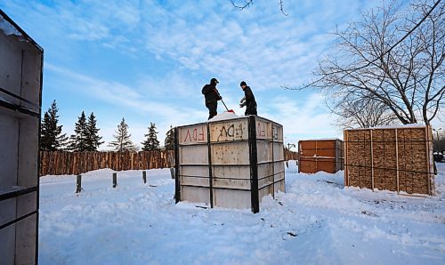RUTH BONNEVILLE / WINNIPEG FREE PRESS

Standup 

Festival du Voyageur set-up crew pack down snow into 8 X 8 foot cubes which will need to set for 4 days  before snow carvers begin working  to create sculptures near the entrance to  Festival du Voyageur Park on Thursday.  

Jan 13th,  2022
