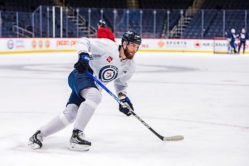 MIKAELA MACKENZIE / WINNIPEG FREE PRESS

Pierre-Luc Dubois (80) at Jets practice at the Canada Life Centre in Winnipeg on Monday, Jan. 17, 2022. For Jeff Hamilton story.
Winnipeg Free Press 2022.