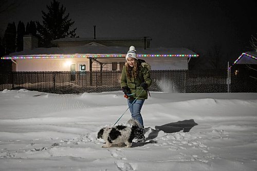 JESSICA LEE / WINNIPEG FREE PRESS

Megan Lamirande walks her dog near her home on January 21, 2022.

Reporter: Declan





