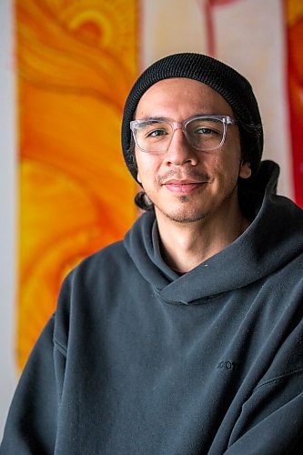 MIKAELA MACKENZIE / WINNIPEG FREE PRESS

Jordan Stranger poses for a portrait in his studio in the Exchange District in Winnipeg on Friday, Jan. 21, 2022. For Eva Wasney story.
Winnipeg Free Press 2022.