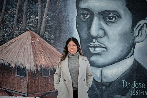 JESSICA LEE / WINNIPEG FREE PRESS

Jackie Wild, president of the Manitoba Filipino Business Council, is photographed on February 1, 2022 in Winnipeg, in front of a mural of Dr. Jose Rizal, a national hero in the Philippines. Rizal fought against Spanish colonization during the tail end of the Spanish colonization of the Philippines. 

Reporter: Gabby




