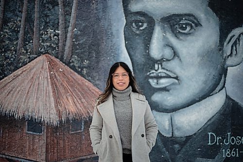 JESSICA LEE / WINNIPEG FREE PRESS

Jackie Wild, president of the Manitoba Filipino Business Council, is photographed on February 1, 2022 in Winnipeg, in front of a mural of Dr. Jose Rizal, a national hero in the Philippines. Rizal fought against Spanish colonization during the tail end of the Spanish colonization of the Philippines. 

Reporter: Gabby




