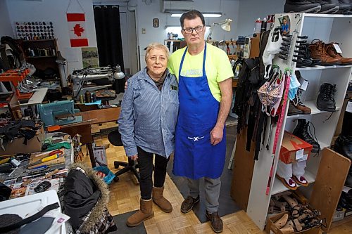 MIKE DEAL / WINNIPEG FREE PRESS
Genoveva Karapeneva and Nikolay Karapenev in their shoe repair shop Wednesday morning.
moved to Winnipeg from Bulgaria in 2016, where their only daughter (and only grandson) were already living. The couple had been in the shoe-repair biz for most of their working lives already, so after spending close to a year learning how to speak English, they opened a shop in Old St. Vital and, during the height of COVID, got their Canadian citizenship during a Zoom ceremony.
See Dave Sanderson story
220202 - Wednesday, February 02, 2022.