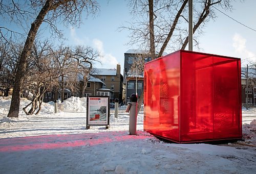 JESSICA LEE / WINNIPEG FREE PRESS

The Little Red Library is photographed at Hugo Park on February 2, 2022.

Reporter: Jen




