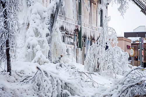 MIKAELA MACKENZIE / WINNIPEG FREE PRESS

The former location of the Celestial Church Of Christ - Redemption Parish, which was in the building destroyed by fire at Portage and Langside in Winnipeg on Thursday, Feb. 3, 2022. For John Longhurst story.
Winnipeg Free Press 2022.