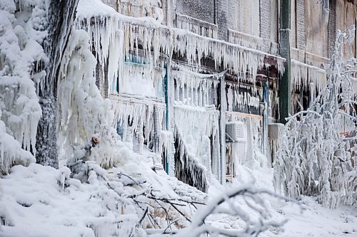 MIKAELA MACKENZIE / WINNIPEG FREE PRESS

The former location of the Celestial Church Of Christ - Redemption Parish, which was in the building destroyed by fire at Portage and Langside in Winnipeg on Thursday, Feb. 3, 2022. For John Longhurst story.
Winnipeg Free Press 2022.