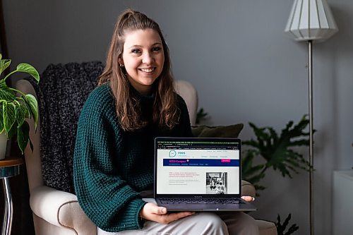 Daniel Crump / Winnipeg Free Press. Savannah Szocs, 23, VP of student life at UMSU poses for a photo with her laptop which is loaded to the REES page. The University of Manitoba has been the only holdout among post-secondary institutes in the province to partner with REES, a groundbreaking new 24-7, online reporting platform for sexualized violence incidents and resources. February 5, 2022.