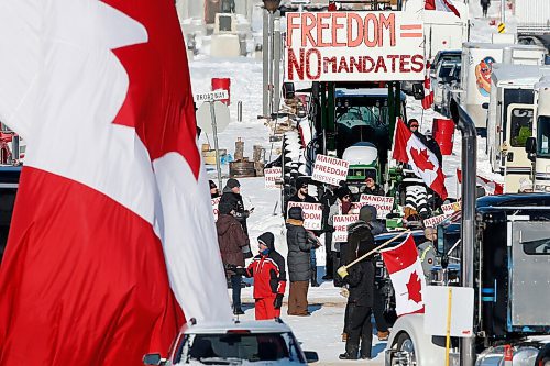 JOHN WOODS / WINNIPEG FREE PRESS
Protestors continue to rally against COVID mandates on Broadway in front of the Manitoba Legislature, Sunday, February 6, 2022. 

Re: Piche