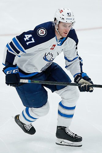 JOHN WOODS / WINNIPEG FREE PRESS
Manitoba Moose Declan Chisholm (47) plays against the Texas Stars in downtown Winnipeg, Sunday, February 6, 2022. 

Re: McIntyre