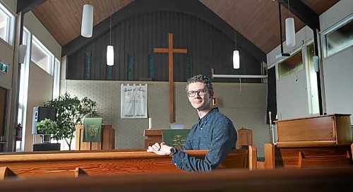 RUTH BONNEVILLE / WINNIPEG FREE PRESS

FAITH Prince of Peace Lutheran Church,

Portrait of Rev. Jeremy Langner, in the sanctuary of Prince of Peace Lutheran Church. 

Story: Despite pandemic challenges of not meeting in person, Prince of Peace Lutheran Church and Abundant Life Lutheran Church, have signed an agreement to become a two-church parish called Spirit of Life Ministry.

Reporter: Brenda Suderman,

Feb 07,  2022