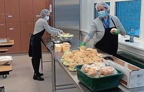 Canstar Community News The Dufferin School lunch program feeds 150 students each day.