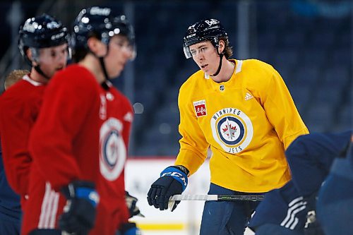 JOHN WOODS / WINNIPEG FREE PRESS
Winnipeg Jets' Logan Stanley (64) at practice at their arena in downtown Winnipeg, Monday, February 7, 2022. 

Re: McIntyre