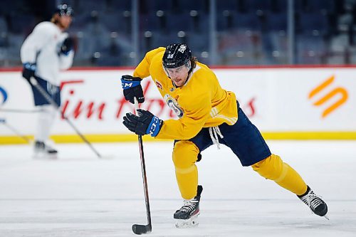 JOHN WOODS / WINNIPEG FREE PRESS
Winnipeg Jets' Nathan Beaulieu (28) at practice at their arena in downtown Winnipeg, Monday, February 7, 2022. 

Re: McIntyre