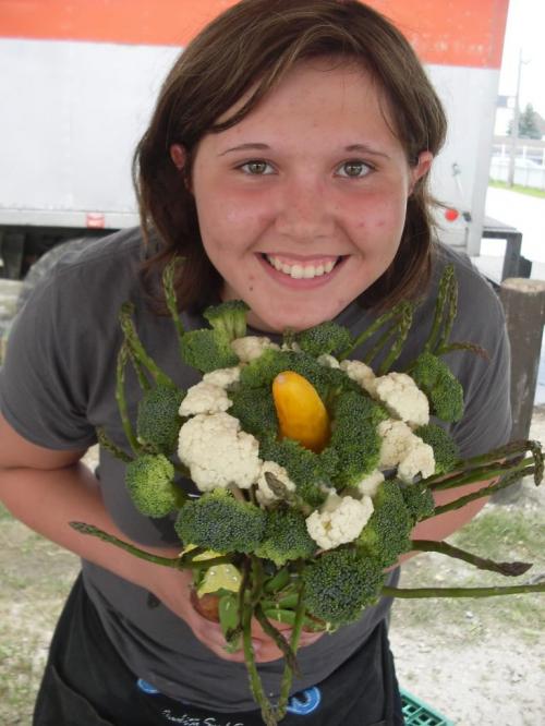 Katarina Paseschnikoff, 15, who makes veggie bouquets, edible arrangements maureen scurfield winnipeg free press