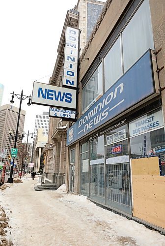 RUTH BONNEVILLE / WINNIPEG FREE PRESS

BIZ - Dominion News


Guy Paquette owner of Dominion News - 262 Portage Ave. 

Dominion News, the oldest surviving store on Portage Avenue -- it would have been 100 years old in 2024 -- is closing at the end of the month. It is the last of its kind. It was a place you could get scores of out-of-town newspapers, every skin magazine title in print, legal smokes and all the paraphernalia you'd need to consume formerly-illegal pot, as well as "viewing booths" in the back for X-rated porn videos. Owner Guy Paquette said despite the fact that its clientele had gotten much older, the store would have been able to last at least until its centenary if COVID had not wiped out the street traffic downtown.

Martin Cash


Feb 09,  2022