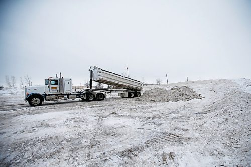 JOHN WOODS / WINNIPEG FREE PRESS
A truck dumps its load at a city dump site on St James Tuesday, February 15, 2022. Lots of snow has fallen in Winnipeg.

Re: Pindera