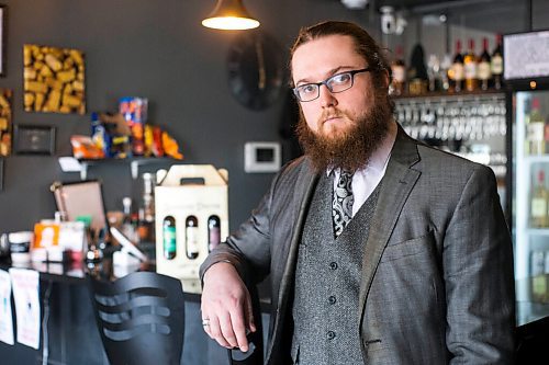 MIKAELA MACKENZIE / WINNIPEG FREE PRESS

Willows Christopher, co-owner of Shrugging Doctor Beverage Company, poses for a portrait in their tasting room in Winnipeg on Wednesday, Feb. 16, 2022. Shrugging Doctor is in major debt due to the pandemic, and Willows has personally financed the company.  For Gabby story.
Winnipeg Free Press 2022.