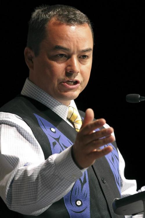 MIKE.DEAL@FREEPRESS.MB.CA 100720 - Tuesday, July 20, 2010 -  Shawn Atleo, National Chief of the Assembly of First Nations talks at the assembly's annual meeting, calling for an end to the Indian Act within five years. MIKE DEAL / WINNIPEG FREE PRESS