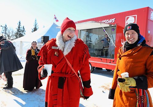 RUTH BONNEVILLE / WINNIPEG FREE PRESS

 LOCAL / ENT - FdV

President of the  Festival du Voyageur Board of Directors, Natalie Thiesen and Executive Director, Darrel Nadeau have some fun outside the music box during the launch of the 2022 festival on Thursday. 

The Festival du Voyageur unveils its Music Box, the Boite de chansons at Whittier Park. At the festival kickoff presser, musicians played inside the music box, which is a trailer that has a band inside separated by glass, to perform for the audience outside. It's partially a COVID-19 protection shield, but also helps when it's cold because band can have electronic difficulty in cold weather. 

See Small story. 

Feb 17th, 2022