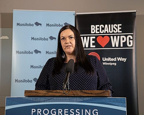 JESSICA LEE / WINNIPEG FREE PRESS

Charlene Lafreniere, chief Indigenous health officer, Northern Regional Health Authority, speaks at a press conference at River Point Centre on February 17, 2022.

Reporter: Erik
