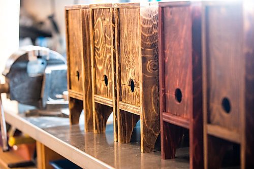 MIKAELA MACKENZIE / WINNIPEG FREE PRESS

Uncorked Designs wine cabinets in various stages of completion in Narol on Monday, Feb. 21, 2022. For Dave Sanderson story.
Winnipeg Free Press 2022.