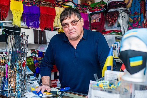 MIKAELA MACKENZIE / WINNIPEG FREE PRESS

Svitoch Ukrainian Export & Import owner Ruslan Zeleniuk poses for a portrait in his store in Winnipeg on Thursday, Feb. 24, 2022. For Erik story.
Winnipeg Free Press 2022.