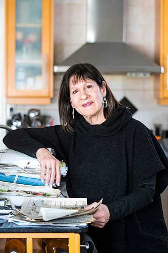 MIKAELA MACKENZIE / WINNIPEG FREE PRESS

Enid Barnes, longtime contributor and avid reader of the papers Recipe Swap column, poses for a portrait in her kitchen with her collection of recipe clippings in Winnipeg on Friday, Feb. 25, 2022. For Eva Wasney story.
Winnipeg Free Press 2022.