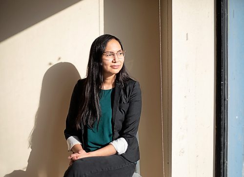 JESSICA LEE / WINNIPEG FREE PRESS

Angeline Nelson, director of community learning and engagement at the Wii Chiiwaakanak Learning Centre at University of Winnipeg is photographed on February 28, 2022 at the university.

Reporter: Maggie
