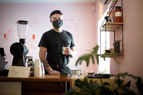 MIKE DEAL / WINNIPEG FREE PRESS
Jordan Cayer owner of Never Better Coffee at 701 Corydon Ave, inside the Riley Grae store.
See Malak Abas story
220301 - Tuesday, March 01, 2022.