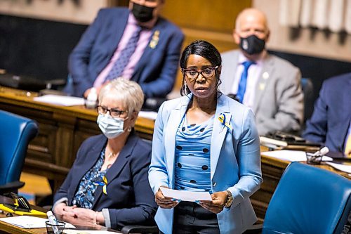 MIKAELA MACKENZIE / WINNIPEG FREE PRESS

PC MLA Audrey Gordon on the first day back in session at the Manitoba Legislative Building in Winnipeg on Wednesday, March 2, 2022. For Carol Sanders story.
Winnipeg Free Press 2022.