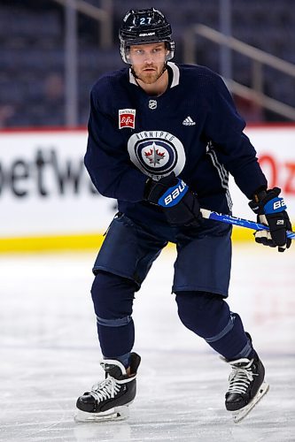 MIKE DEAL / WINNIPEG FREE PRESS
Winnipeg Jets' Nikolaj Ehlers (27) during practice at Canada Life Centre Thursday morning.
220303 - Thursday, March 03, 2022.