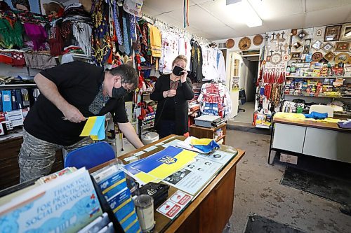 RUTH BONNEVILLE / WINNIPEG FREE PRESS

Local - Ukraine flag store

Nadia Zeleniuk and her husband Ruslan,  owners of Ukrainian Import and Export on Selkirk Ave.,  sell out of Ukrainian flags.  
Nadia Zeleniuk and many of her friends are sewing homemade flags during their off work time with donated material to keep up with the demand.  Money raised is going to help out the Ukraine.

See Erik Pindera's story.


March 4th,  2022