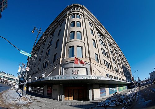 JOHN WOODS / WINNIPEG FREE PRESS
The Bay downtown photographed Sunday, March 6, 2022. An announcement about the future of the historic building is upcoming.