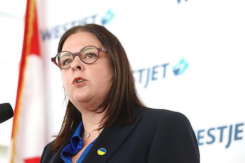RUTH BONNEVILLE / WINNIPEG FREE PRESS

Biz - Westjet presser 

Manitoba Premier, Heather Stefanson  at the Airpot news conference Monday. 

WestJet announces new summer schedule and Manitoba investments in recovery post pandemic at  Winnipeg Richardson International Airport Monday.

Manitoba Premier, Heather Stefanson spoke at the news conference along with Westjet COO John Weatheral and Winnipeg Airports Authority President and CEO Nick Hays.        


March 14th,  2022
