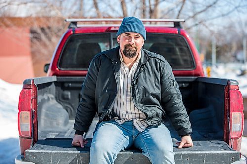 MIKAELA MACKENZIE / WINNIPEG FREE PRESS

William Belford, fleet manager for Peg City Car Co-op, poses for a portrait with the truck that had gas siphoned out of the tank in Winnipeg on Wednesday, March 16, 2022. For Erik story.
Winnipeg Free Press 2022.